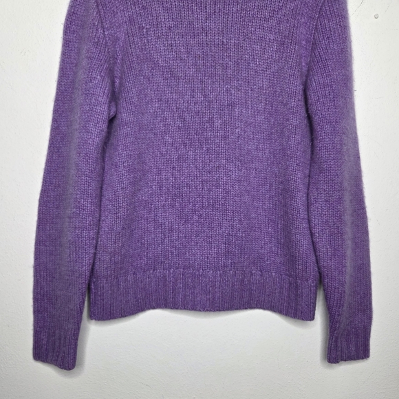 Vintage Polo Ralph Lauren Womens Medium 100% Cashmere Turtleneck Sweater Purple - Picture 4 of 9